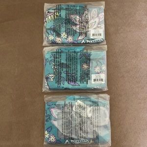 NWT Lot of 3 Vera Bradley Peacock Garden Zip ID Cases
